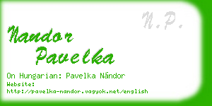 nandor pavelka business card